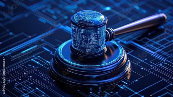 Fototapeta AI Ensuring Regulatory Compliance Governance Standards Representing Role Artificial Intelligence Automating Compliance Checks Risk Management Maintaining Corporate Integrity Business