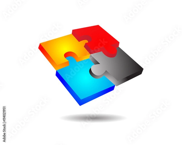 Fototapeta Modern Puzzle