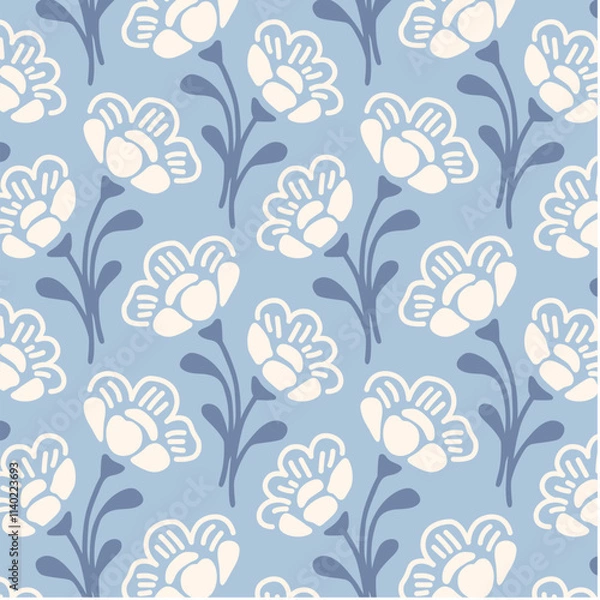 Obraz 70s Floral Wallpaper background and textures