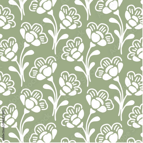 Obraz 70s Floral Wallpaper background and textures