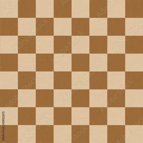 Fototapeta チェック柄10（シームレス）-ブラウン　/　ベージュ系のツートンカラーのチェック柄に、木目を意識した細かい模様を加え、ナチュラル感を演出しています。