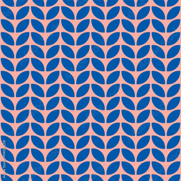 Obraz Pink seamless pattern with blue petals