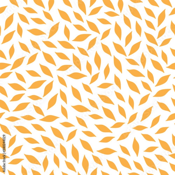 Obraz Seamless pattern with yellow abstract leaves