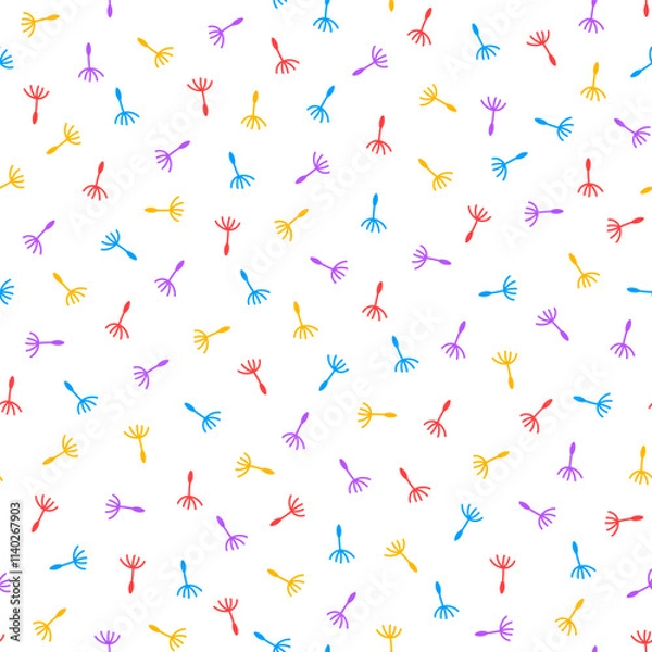Obraz Seamless pattern with colorful dandelion