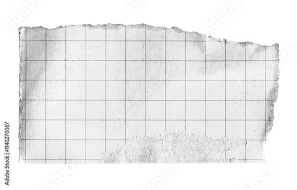 Obraz torn paper vintage note grid memo black and white