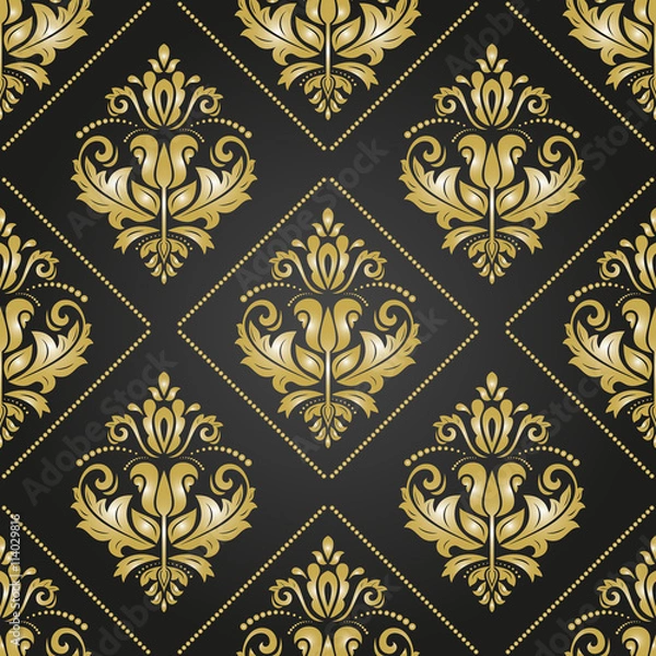 Fototapeta Seamless Vector Wallpaper in the Style of Baroque