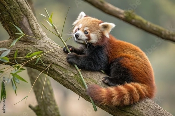 Obraz A cute red panda