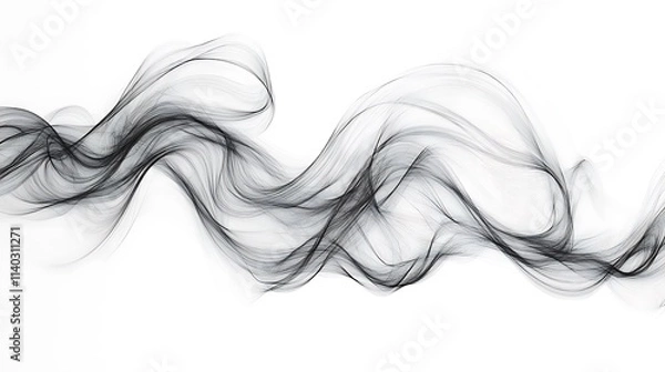 Fototapeta Calming Rhythms Illustration Featuring Soft Waves and Harmonious Abstract Patterns