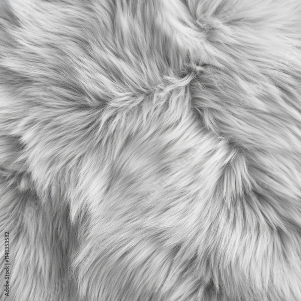 Fototapeta light grey fur background. top view of a light brown fur cloth texture
