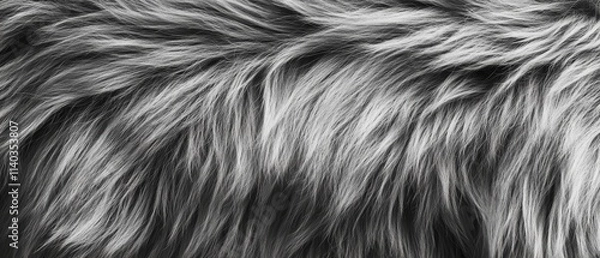 Fototapeta light grey fur background. top view of a light brown fur cloth texture