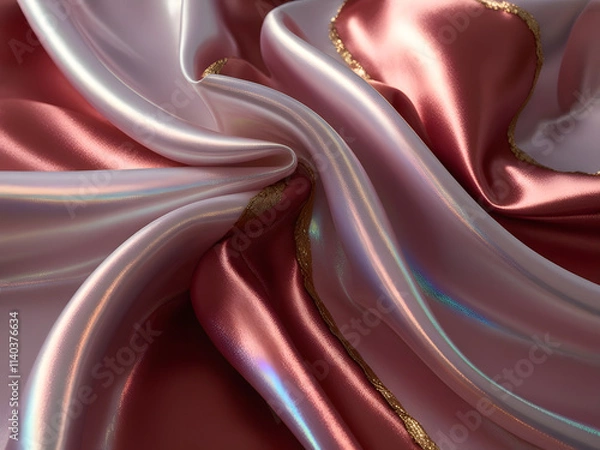 Fototapeta abstract holographic iridescent background AI generated	
