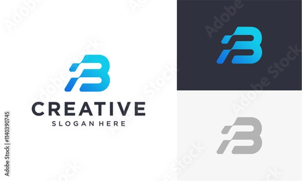 Fototapeta initial bf vector logo