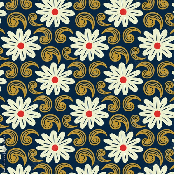 Fototapeta Geometric jasmine pattern backgrounds shape repetition.