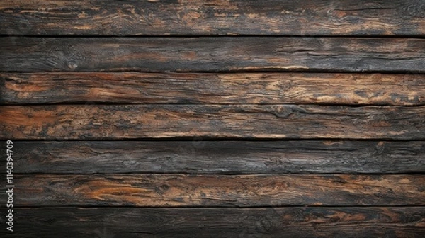 Fototapeta Textured rustic wooden surface with dark tones