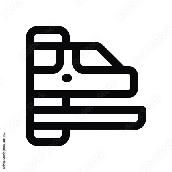 Fototapeta train icon. vector line icon for your website, mobile, presentation, and logo design.
