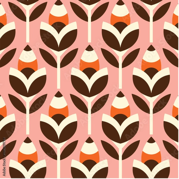 Obraz Retro Seamless Damask Surface Scandinavian Pattern Wallpaper Background