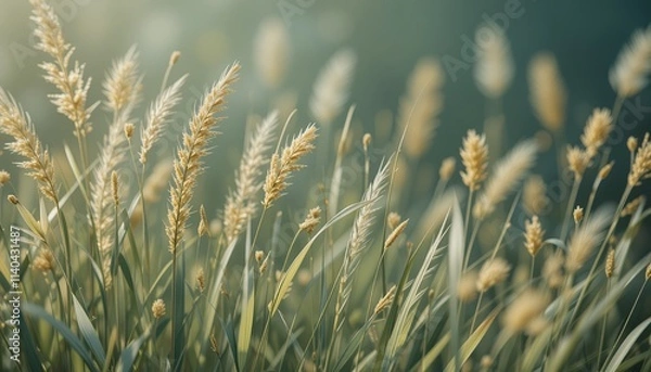 Obraz Aesthetic grass wallpaper photo with boho style