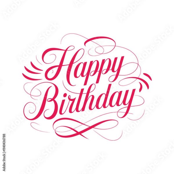 Obraz Happy Birthday Typography Lettering Design.