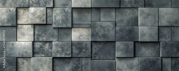 Fototapeta Rectangular Wall background with tiles. Natural Stone, tile Wallpaper with Semigloss, Polished blocks.