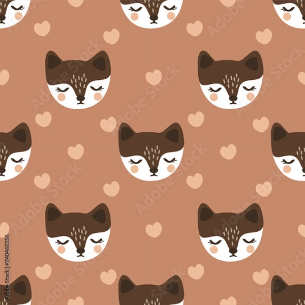 Fototapeta Autumn vector ilustration seamless patern.Great for textile,fabric,wrapping paper,and any print.
