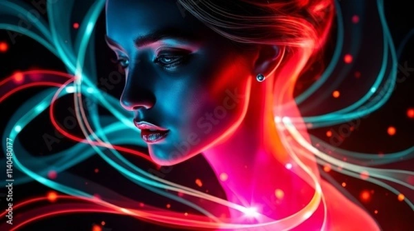 Fototapeta Moderne Kunst. Generative AI Technologie