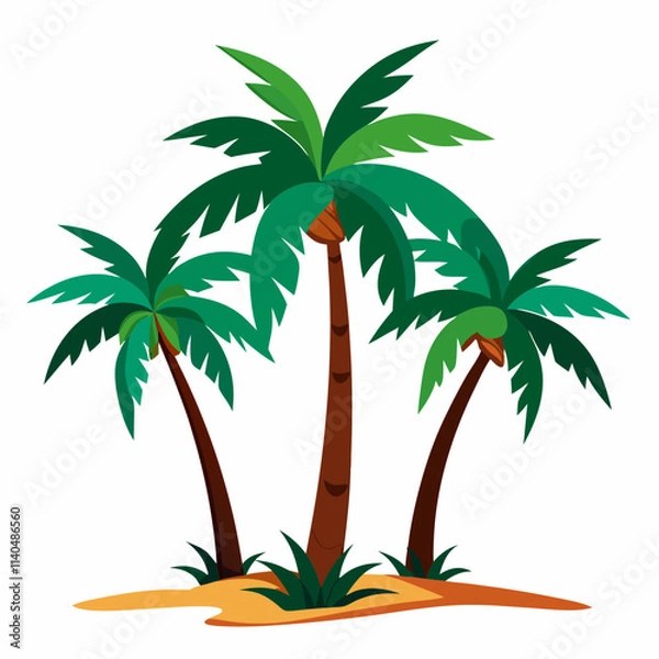 Fototapeta palm tree vector illustration