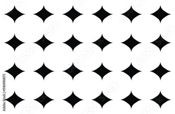 Obraz Geometric Rhombus Shape Seamless Pattern, Diamond Shapes Wallpaper, Vector Illustration