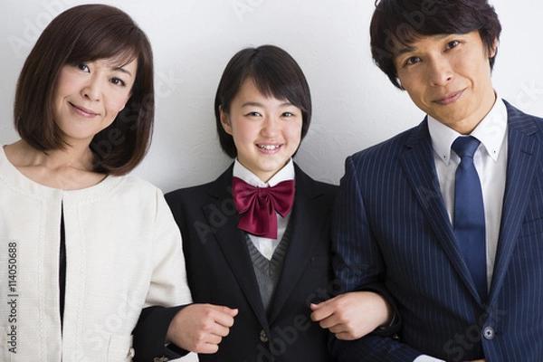 Fototapeta 娘と両親