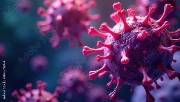 Fototapeta Intracellular Neisseria gonorrhea bacteria forming clusters, pathogen, bacteria, cellular