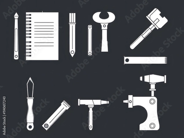 Fototapeta Handcrafted Tools: A Collection of Essential Workshop Instruments 