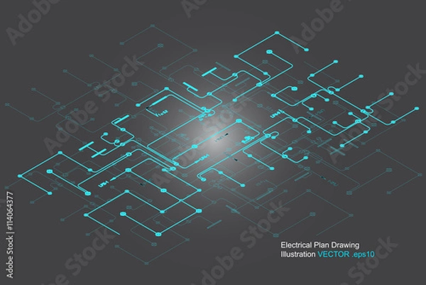 Obraz electrical drawing vector