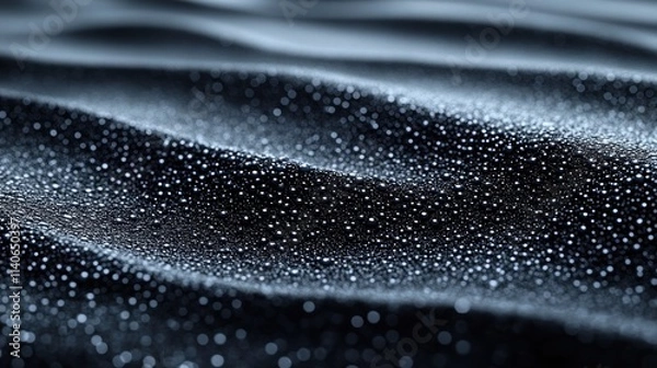 Fototapeta Abstract dark fabric texture with water droplets.