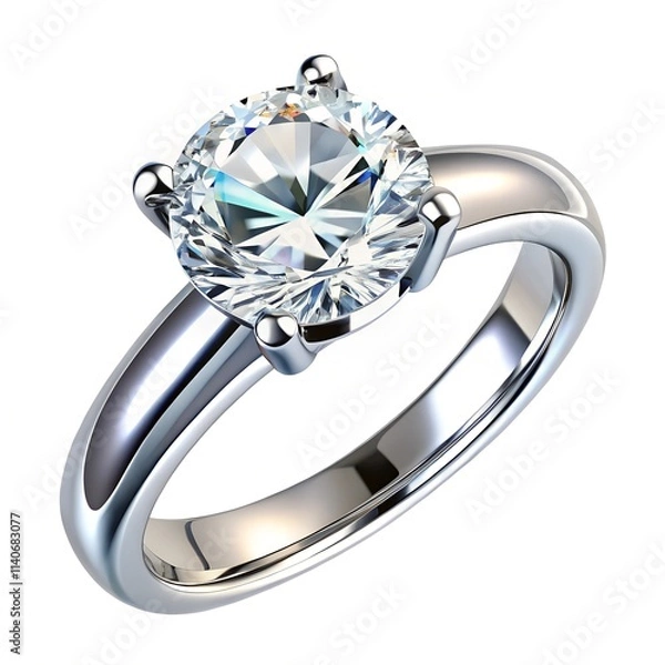 Obraz diamond ring isolated on white