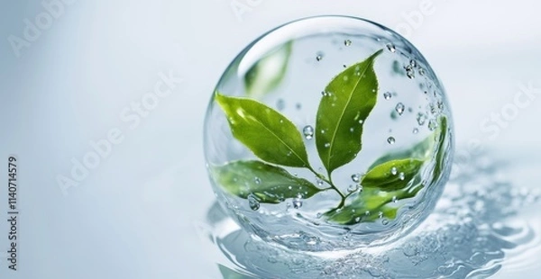 Fototapeta drop on leaf