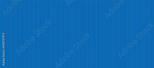 Obraz Blue corrugated paper background with wavy texture half cylinder shape. Simple minimal abstract pattern used as banner background, business card, cover, brochure.
