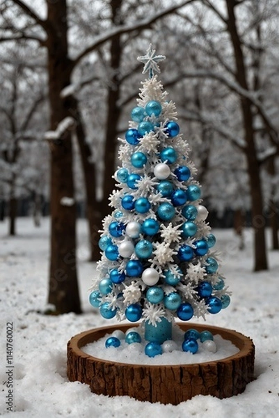 Obraz christmas tree in snow