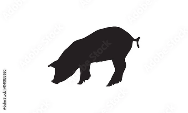 Obraz silhouette of a bull