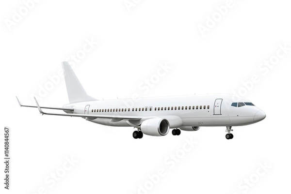 Obraz Airliner on transparent background. PNG cutout. Airliner related themes. Images for graphic designers. Travel agency. Isolated plane. Image for website.	
