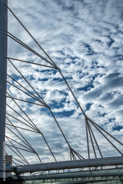 Obraz Building deco over cloudy blue sky