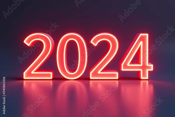 Fototapeta glowing text replaces render calendar year planning concept wallpaper design
