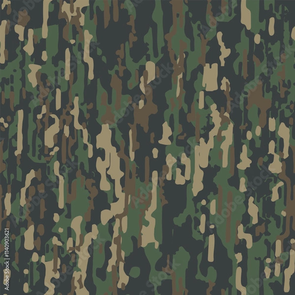 Obraz Abstract grunge camouflage, seamless texture, military camouflage pattern, Army or hunting dark khaki green camo clothes. Camouflage wallpaper