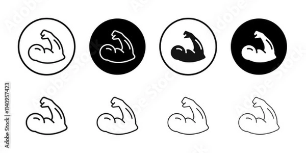 Obraz Biceps icon Simple thin outline