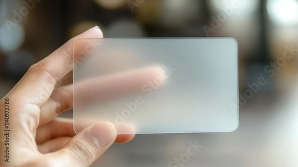 Obraz Blank template for clear call cards presented in a mockup.
