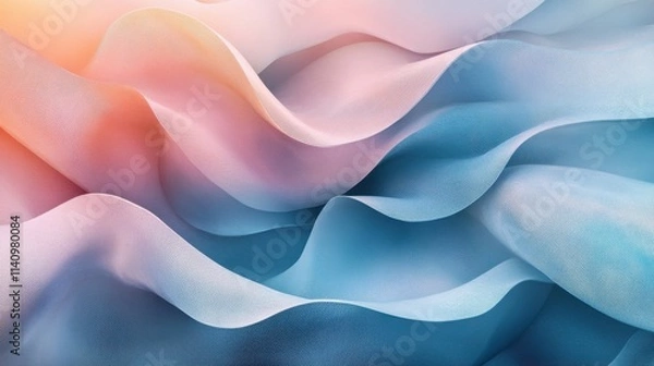 Fototapeta Abstract pattern intertwined with flowing lines and soft pastel colors.