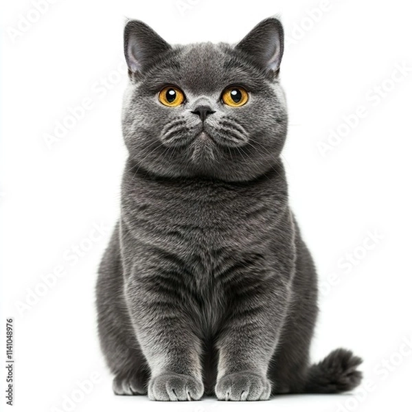 Obraz british cat isolated on white