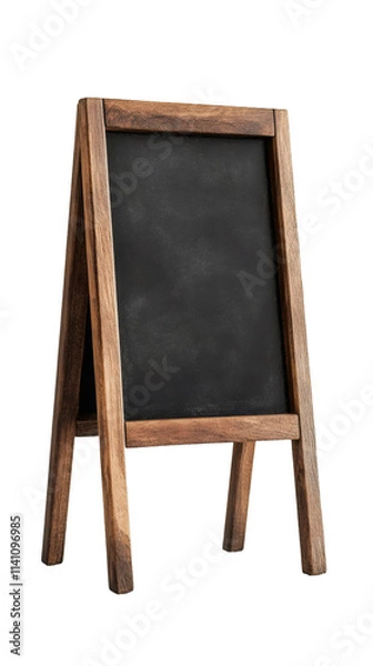 Fototapeta Wooden blank blackboard on transparent background, perfect for adding your own text or design