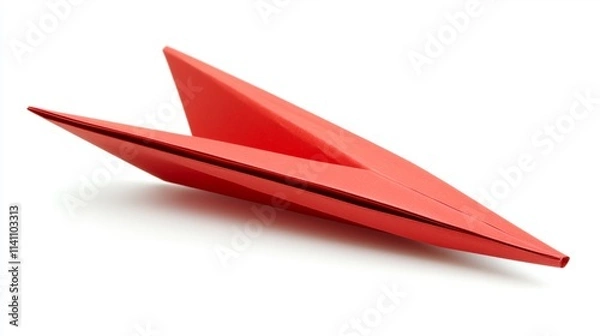 Obraz red paper plane generative ai