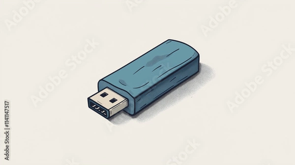 Obraz USB flash drive, flash drive illustration, USB stick, USB storage, USB device, digital storage, USB vector art, pen drive, USB art, flash memory drive
