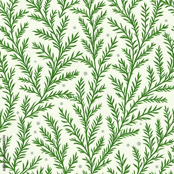 Fototapeta Green Leaves Pattern
