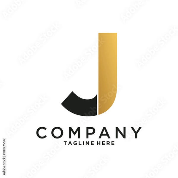 Obraz Creative initial letter J logo design icon